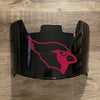 Arizona Cardinals Full Size Football Helmet Visor Shield Black Dark Tint w/ Clips - PICK LOGO COLOR