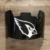 Arizona Cardinals Full Size Football Helmet Visor Shield Black Dark Tint w/ Clips - PICK LOGO COLOR