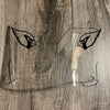 Arizona Cardinals Full Size Football Helmet Visor Shield Clear w/ Clips - PICK LOGO COLOR