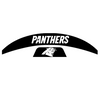 Carolina Panthers MIDI Mid Size SpeedFlex Football Helmet Front & Back Bumper Decal Set - Pick Color