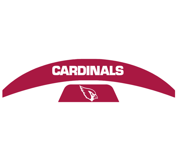 Arizona Cardinals MIDI Mid Size SpeedFlex Football Helmet Front & Back Bumper Decal Set - Pick Color