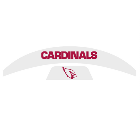 Arizona Cardinals MIDI Mid Size SpeedFlex Football Helmet Front & Back Bumper Decal Set - Pick Color