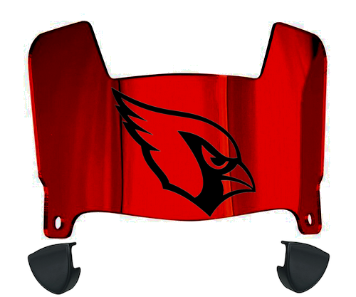 Arizona Cardinals Mini Football Helmet Visor Shield w/ Clips - PICK VISOR & LOGO COLOR