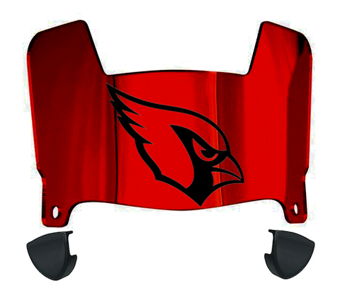 Arizona Cardinals Mini Football Helmet Visor Shield w/ Clips - PICK VISOR & LOGO COLOR