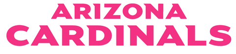 Arizona Cardinals Hot Pink Team Name Logo Premium DieCut Vinyl Decal PICK SIZE