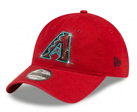 Arizona Diamondbacks Swarovski Crystal Bling Womens Red New Era Adjustable Hat