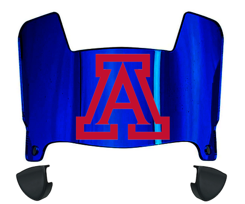Arizona Wildcats Mini Football Helmet Visor Shield w/ Clips - PICK VISOR & LOGO COLOR