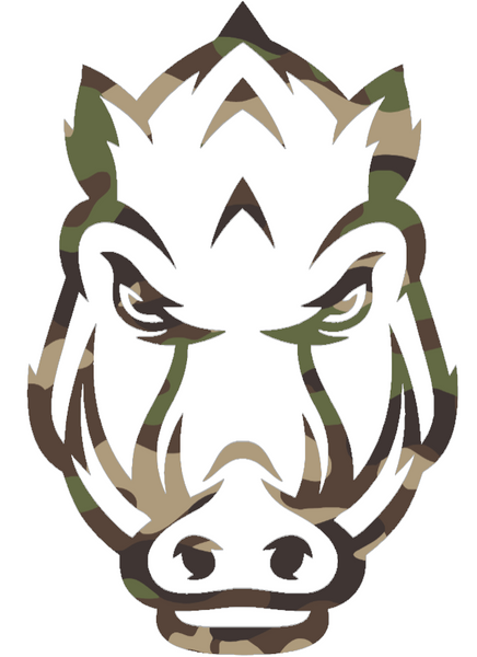 Arkansas Razorbacks Woodland Camo Camouflage Alternate Logo Premium DieCut Vinyl Decal PICK SIZE