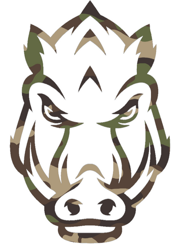 Arkansas Razorbacks Woodland Camo Camouflage Alternate Logo Premium DieCut Vinyl Decal PICK SIZE