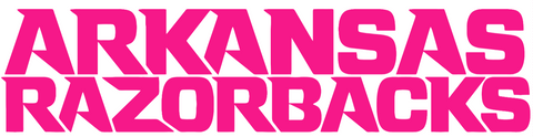 Arkansas Razorbacks Hot Pink Team Name Logo Premium DieCut Vinyl Decal PICK SIZE