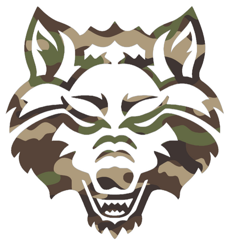 Arkansas State Red Wolves Woodland Camo Camouflage Team Logo Premium DieCut Vinyl Decal PICK SIZE