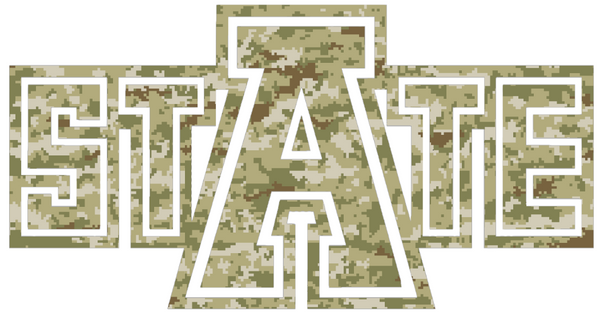 Arkansas State Red Wolves State Logo Salute to Service Camouflage Camo Vinyl Decal PICK SIZE