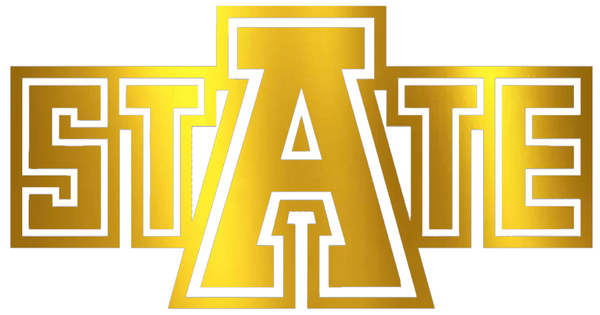 Arkansas State Red Wolves GOLD CHROME MIRROR State Logo Premium DieCut Vinyl Decal PICK SIZE