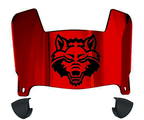 Arkansas State Red Wolves Mini Football Helmet Visor Shield w/ Clips - PICK VISOR & LOGO COLOR