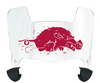 Arkansas Razorbacks Mini Football Helmet Visor Shield w/ Clips - PICK VISOR & LOGO COLOR
