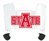 Arkansas State Red Wolves Mini Football Helmet Visor Shield w/ Clips - PICK VISOR & LOGO COLOR