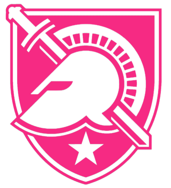 Army Black Knights HOT PINK Team Logo Premium DieCut Vinyl Decal PICK SIZE