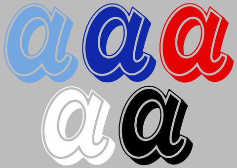 Atlanta Braves City Connect 2.0 A Logo Premium DieCut Vinyl Decal PICK COLOR & SIZE