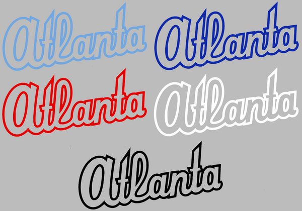 Atlanta Braves City Connect 2.0 Team Name Logo Premium DieCut Vinyl Decal PICK COLOR & SIZE