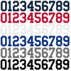 Atlanta Braves Baseball Helmet Jersey Style Vinyl Number Decal Sheet Set of 50 #0-9 - Pick Color & Size