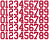 Atlanta Braves Baseball Helmet Jersey Style Vinyl Number Decal Sheet Set of 50 #0-9 - Pick Color & Size