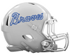 Atlanta Braves Retro Throwback Custom Concept White Mini Riddell Speed Football Helmet