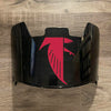 Atlanta Falcons Full Size Football Helmet Visor Shield Black Dark Tint w/ Clips - PICK LOGO COLOR