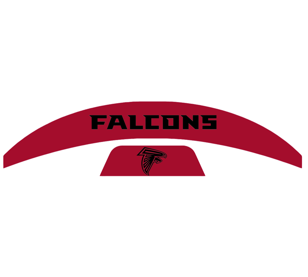 Atlanta Falcons MIDI Mid Size SpeedFlex Football Helmet Front & Back Bumper Decal Set - Pick Color