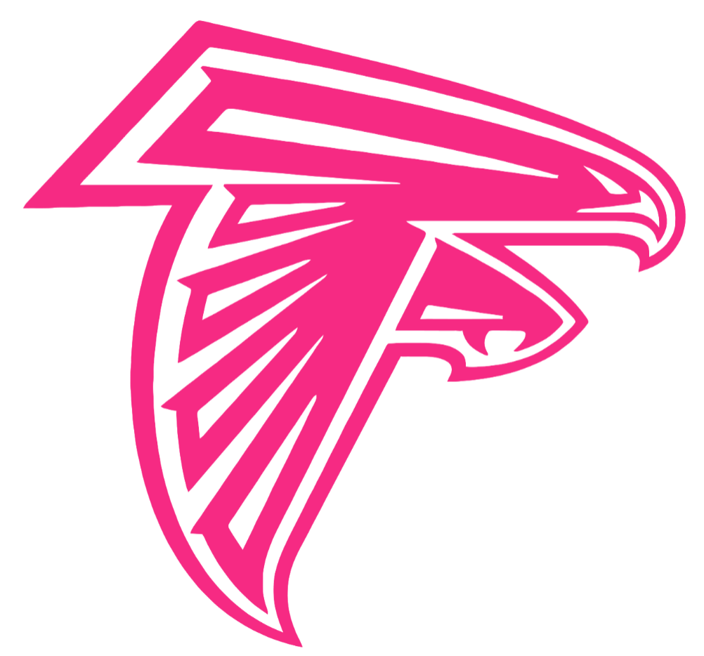 Atlanta Falcons HOT PINK Team Logo Premium DieCut Vinyl Decal PICK SIZE