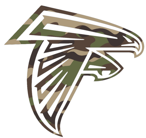 Atlanta Falcons Woodland Camo Camouflage Team Logo Premium DieCut Vinyl Decal PICK SIZE