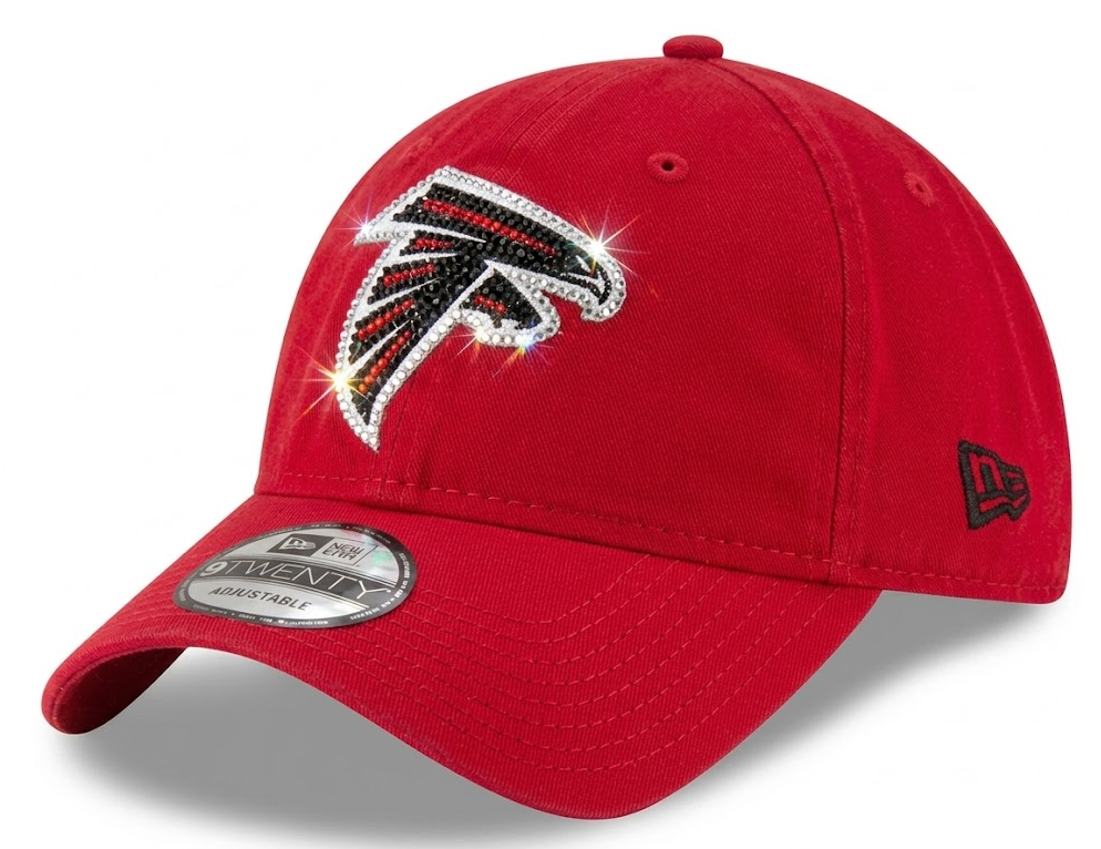 Atlanta Falcons Swarovski Crystal Bling Womens Red New Era Adjustable Hat