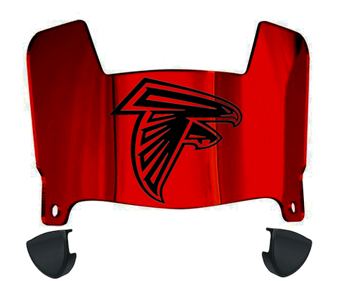 Atlanta Falcons Mini Football Helmet Visor Shield w/ Clips - PICK VISOR & LOGO COLOR