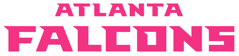 Atlanta Falcons Hot Pink Team Name Logo Premium DieCut Vinyl Decal PICK SIZE