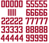 Atlanta Falcons Jersey Style Vinyl Number Decal Sheet Set of 50 #0-9 - Pick Color & Size