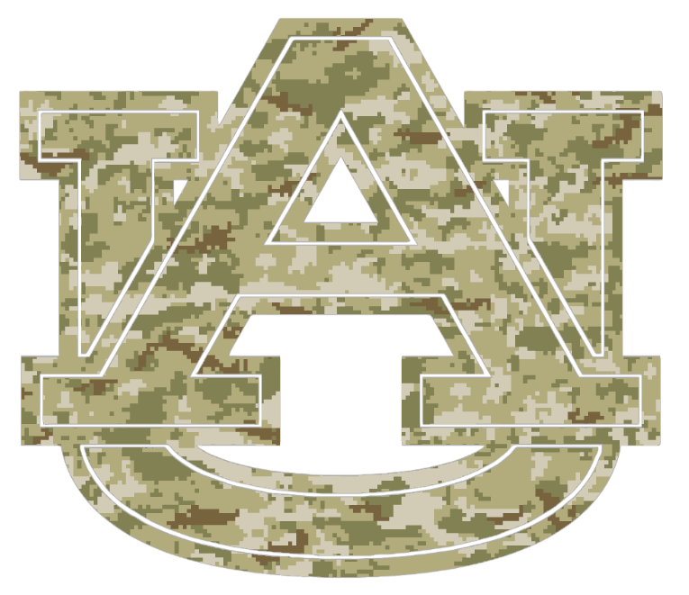 Auburn Tigers Team Logo Salute to Service Camouflage Camo Vinyl Decal PICK SIZE