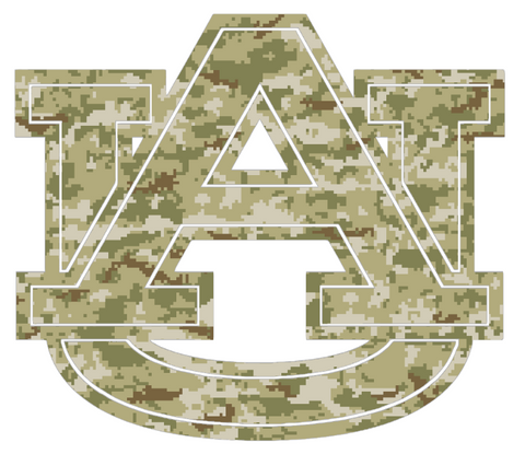 Auburn Tigers Team Logo Salute to Service Camouflage Camo Vinyl Decal PICK SIZE