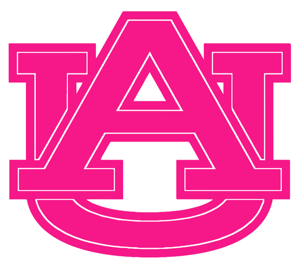 Auburn Tigers HOT PINK Team Logo Premium DieCut Vinyl Decal PICK SIZE