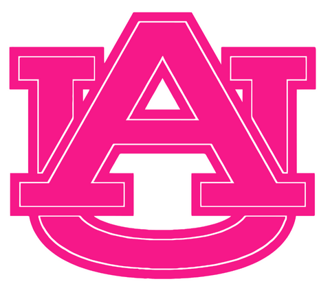 Auburn Tigers HOT PINK Team Logo Premium DieCut Vinyl Decal PICK SIZE