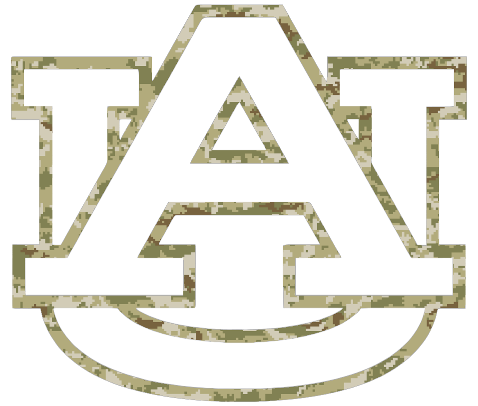 Auburn Tigers Team Logo Salute to Service Camouflage Camo Vinyl Decal PICK SIZE