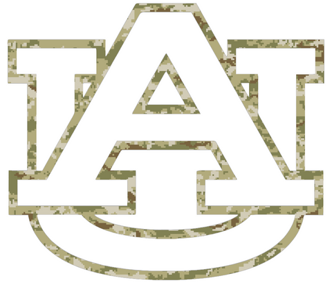 Auburn Tigers Team Logo Salute to Service Camouflage Camo Vinyl Decal PICK SIZE