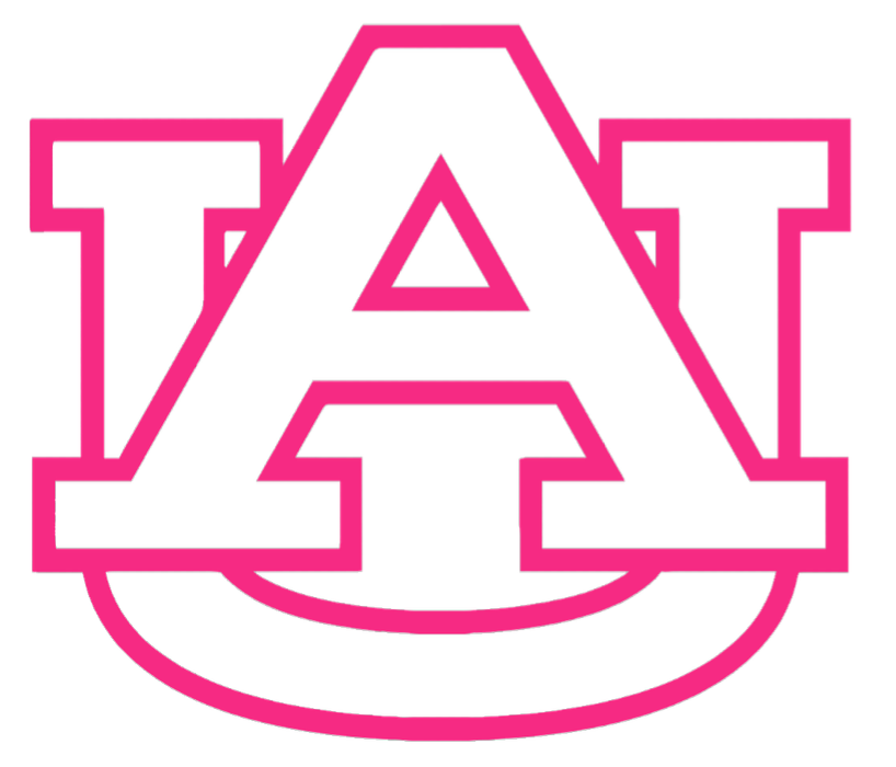 Auburn Tigers HOT PINK Team Logo Premium DieCut Vinyl Decal PICK SIZE
