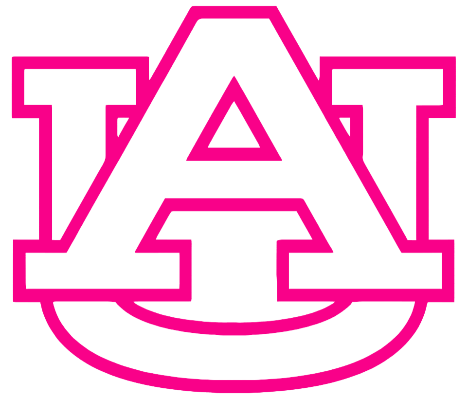 Auburn Tigers HOT PINK Team Logo Premium DieCut Vinyl Decal PICK SIZE