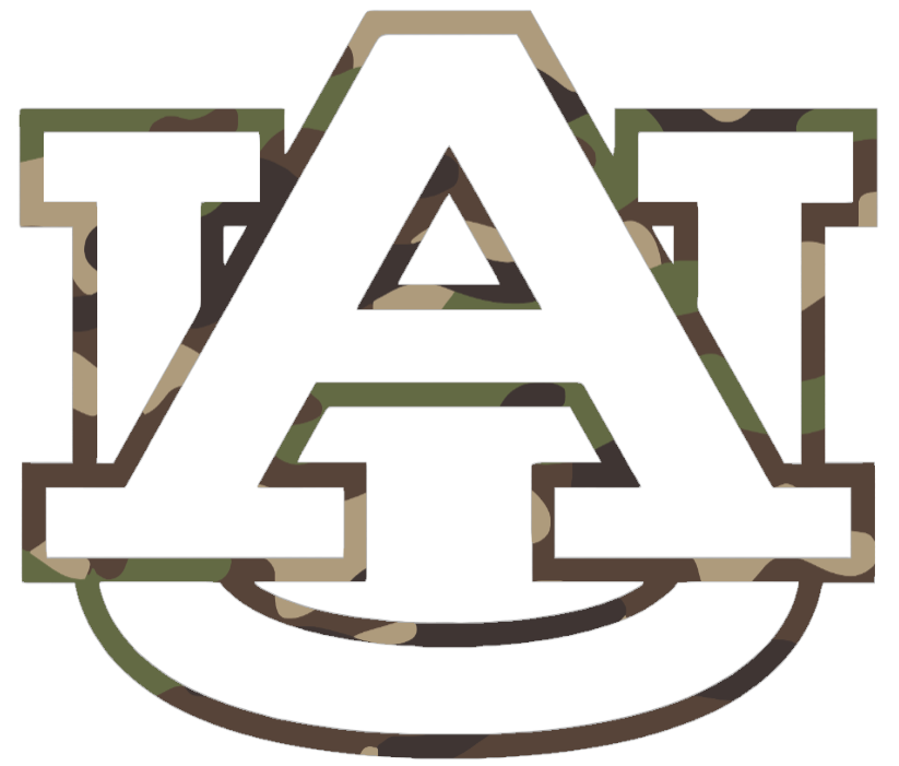 Auburn Tigers Woodland Camo Camouflage Team Logo Premium DieCut Vinyl Decal PICK SIZE