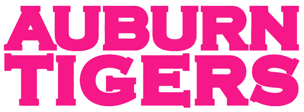 Auburn Tigers Hot Pink Team Name Logo Premium DieCut Vinyl Decal PICK SIZE