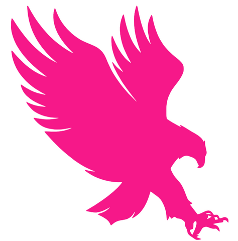 Auburn Tigers Hot Pink War Eagle Logo Premium DieCut Vinyl Decal PICK SIZE