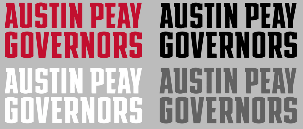 Austin Peay Governors Team Name Logo Premium DieCut Vinyl Decal PICK COLOR & SIZE
