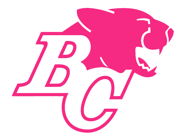 BC Lions HOT PINK Team Logo Premium DieCut Vinyl Decal PICK SIZE