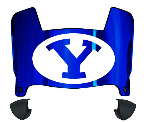 BYU Brigham Young Cougars Mini Football Helmet Visor Shield w/ Clips - PICK VISOR & LOGO COLOR