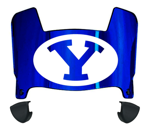 BYU Brigham Young Cougars Mini Football Helmet Visor Shield w/ Clips - PICK VISOR & LOGO COLOR