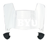 BYU Brigham Young Cougars Mini Football Helmet Visor Shield w/ Clips - PICK VISOR & LOGO COLOR
